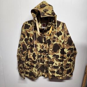 Vintage Columbia Jacket Mens Medium Duck Camo Gore-Tex Hooded Hunting‎ Parka 90s